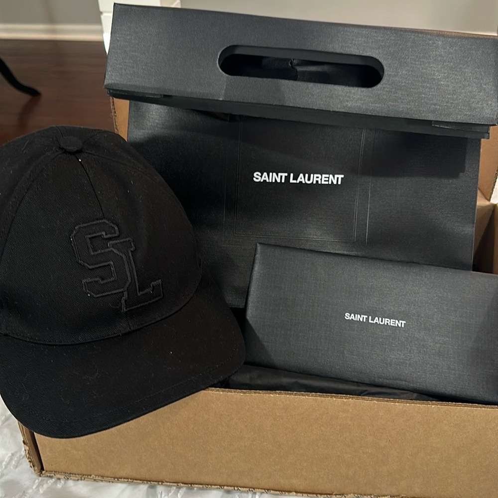 NWT Saint Laurent Baseball Cap Black